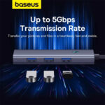 هاب 5 پورت USB-C بیسوس مدل BASEUS ULTRAJOY SERIES