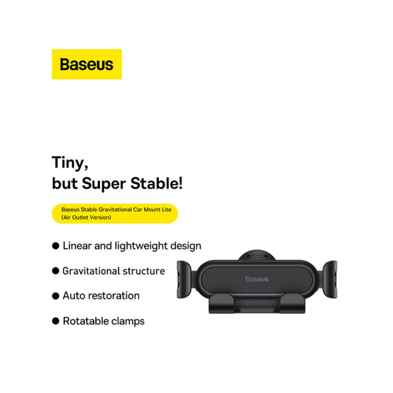 پایه نگهدارنده موبایل گرانشی داخل خودرو بیسوس مدل BASEUS STABLE GRAVITATIONAL CAR MOUNT LITE