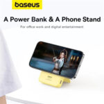 پاوربانک مگنتی 5000 میلی آمپر ساعتی بیسوس مدل BASEUS MAGPRO POWER BANK PRO MAGNETIC BRACKET WIRELESS FAST CHARGING 5000MAH 20W
