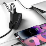 شارژر دیواری 65 وات بیسوس مدل BASEUS GAN5 PRO FAST CHARGER 2C+U 65W