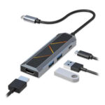 هاب USB-C چهار پورت ردراگون مدل REDRAGON CRUX UCA4