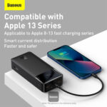 پاوربانک 30000 میلی آمپری بیسوس مدل BASEUS BIPOW DISPLAY FAST CHARGE POWER BANK 30000MAH 20W