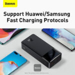 پاوربانک 30000 میلی آمپری بیسوس مدل BASEUS BIPOW DISPLAY FAST CHARGE POWER BANK 30000MAH 20W