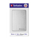 هارد اکسترنال ورباتیم مدل VERBATIM STORE N GO ALU SLIM با ظرفیت 1 ترابایت