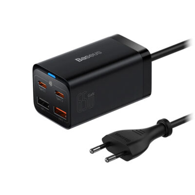 شارژر رومیزی 4 پورت 65 وات بیسوس مدل BASEUS GAN3 PRO DESKTOP FAST CHARGER 2C-2U 65W