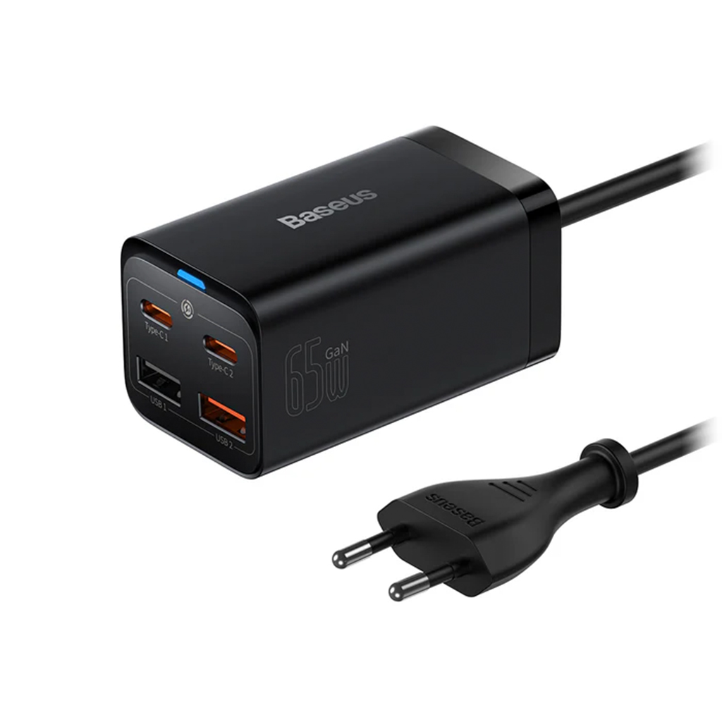 شارژر رومیزی 4 پورت 65 وات بیسوس مدل BASEUS GAN3 PRO DESKTOP FAST CHARGER 2C-2U 65W