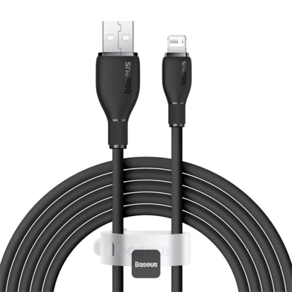 کابل شارژ USB به لایتنینگ بیسوس مدل BASEUS USB TO LIGHTNING CHARGING CABLE 12W به طول 2 متر