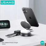 شارژر بی سیم مگنتی سه کاره یوسمز مدل USAMS US-CD234