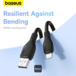 کابل شارژ USB به لایتنینگ بیسوس مدل BASEUS USB TO LIGHTNING CHARGING CABLE 12W به طول 2 متر