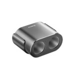 شارژر و مبدل فندکی فست شارژ ماشین 80 وات بیسوس مدل BASEUS HIGH EFFICIENCY ONE TO TWO CIGARETTE LIGHTER