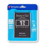 هارد اکسترنال ورباتیم مدل VERBATIM STORE N GO FLAT 53023 با ظرفیت 1 ترابایت