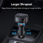 شارژر فندکی فست شارژ ماشین USB و تایپ سی 60 وات بیسوس مدل BASEUS ENJOYMENT PRO CAR CHARGER U+RETRACTABLE TYPE-C CABLE